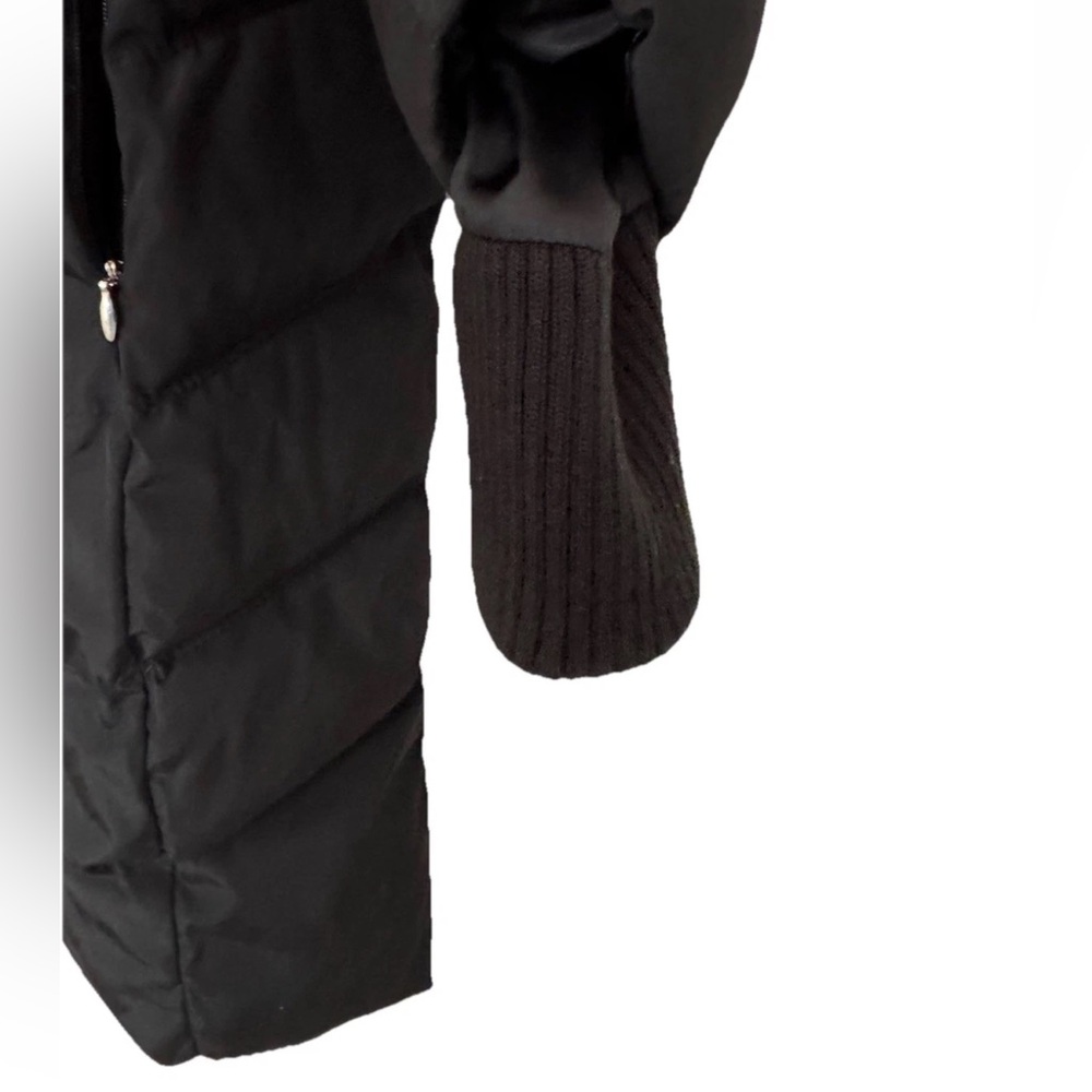 JESSICA SIMPSON Women's XS Hooded Puffer Long Black Zip-Up Jacket Winter Coat - Picture 5 of 14